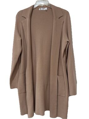 Cloth By Design Women’s Small Beige Long Open Front Cardigan